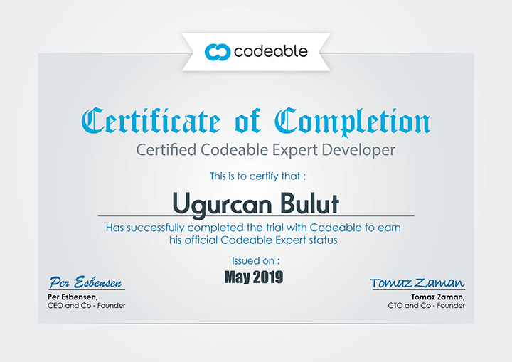 Codeable Certificate